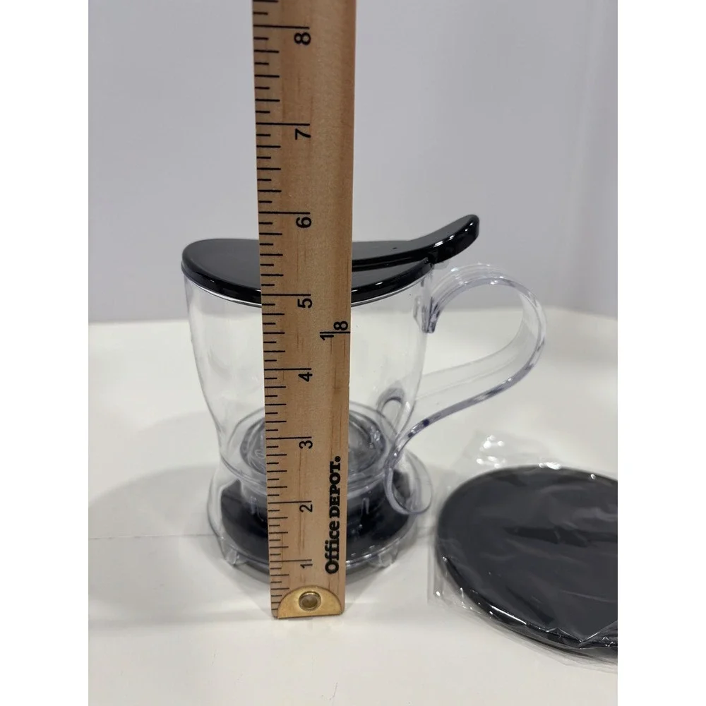 Grosche Aberdeen Easy Tea Steeper 17.7oz Bottom Dispensing Infuser Tritan Black